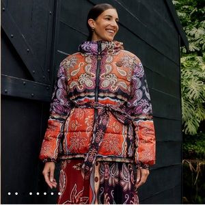 FARM Rio Multicolor Patterned Puffer Jacket